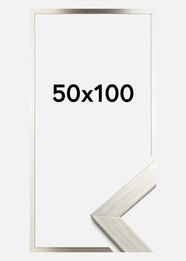 Ramme Silver Wood Akrylglas 50x100 cm