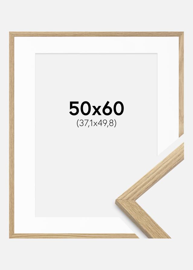 Ramme Trendy Eg 50x60 cm - Passepartout Hvid 15x20 inches
