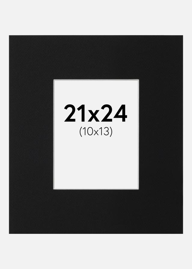 Passepartout Sort Standard (Hvid kerne) 21x24 cm (10x13)