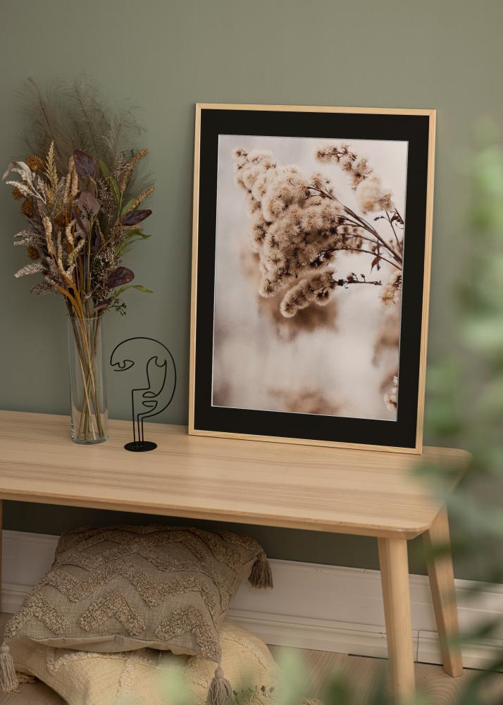 Ramme Galant Fyr 30x40 cm - Passepartout Sort 21x29,7 cm (A4)