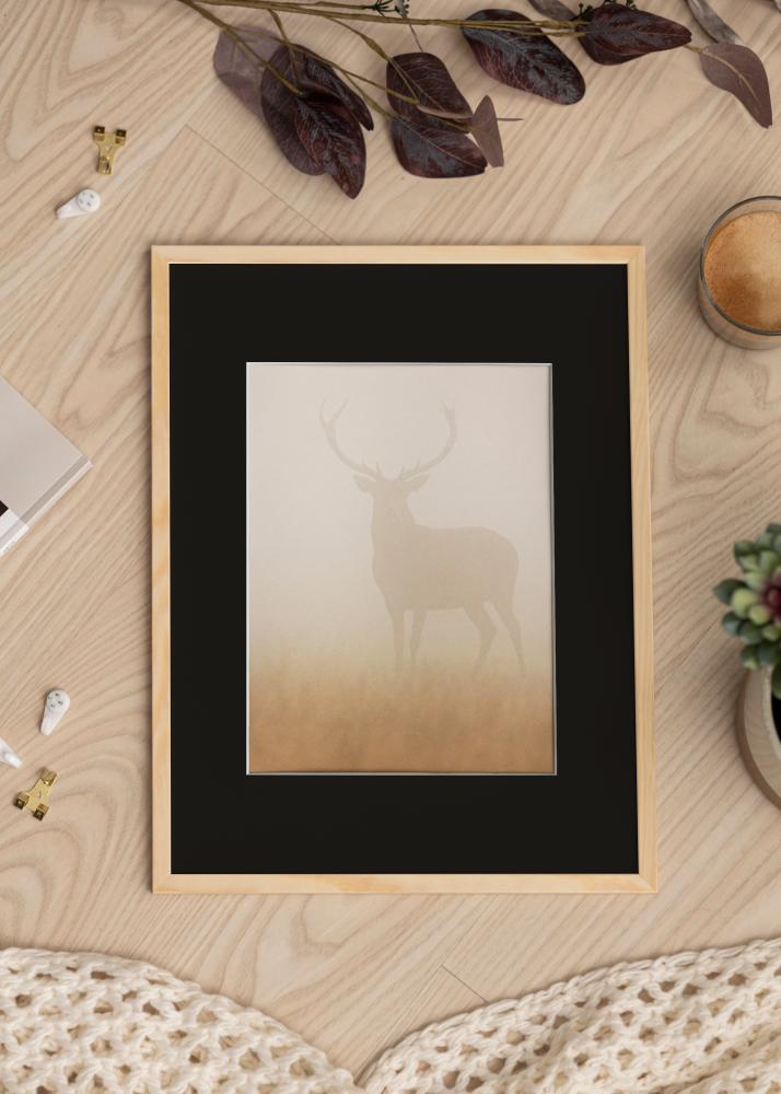 Ramme Galant Fyr 30x40 cm - Passepartout Sort 21x29,7 cm (A4)