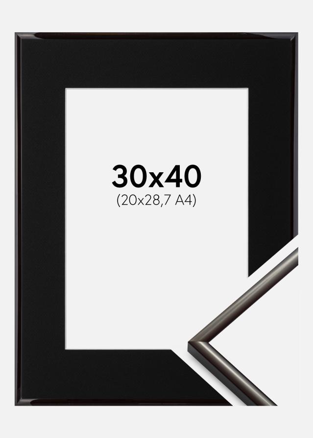 Ramme New Lifestyle Espresso Brown 30x40 cm - Passepartout Sort 21x29,7 cm (A4)