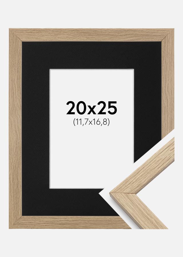 Ramme Stilren Eg 20x25 cm - Passepartout Sort 5x7 inches