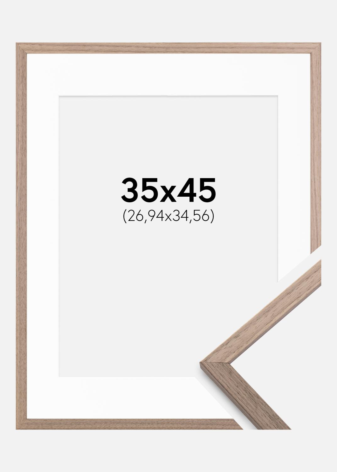 Product Image for Ramme Edsbyn Lys Valnød 35x45 cm - Passepartout Hvid 11x14 inches