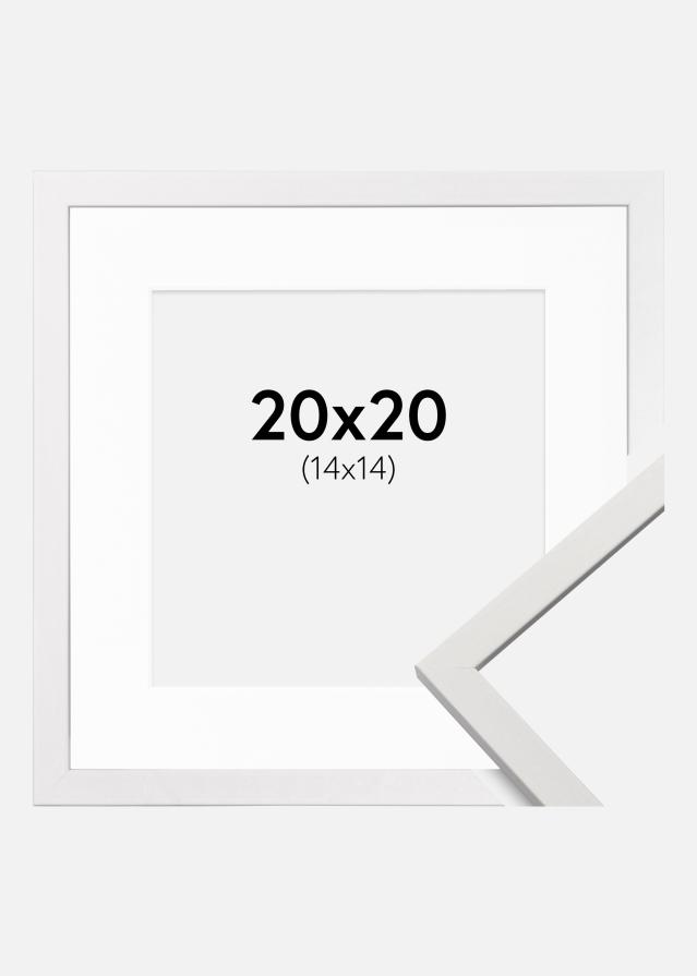 Ramme Edsbyn Hvid 20x20 cm - Passepartout Hvid 15x15 cm