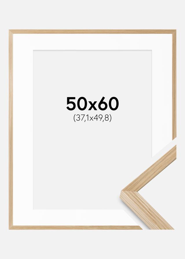 Ramme Soul Oak Veneer 50x60 cm - Passepartout Hvid 15x20 inches