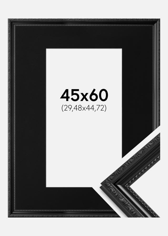 Ramme Abisko Sort 45x60 cm - Passepartout Sort 12x18 inches