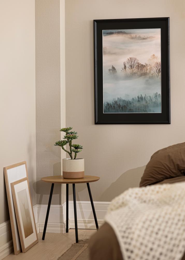 Ramme Siljan Sort 70x90 cm - Passepartout Sort 60x80 cm