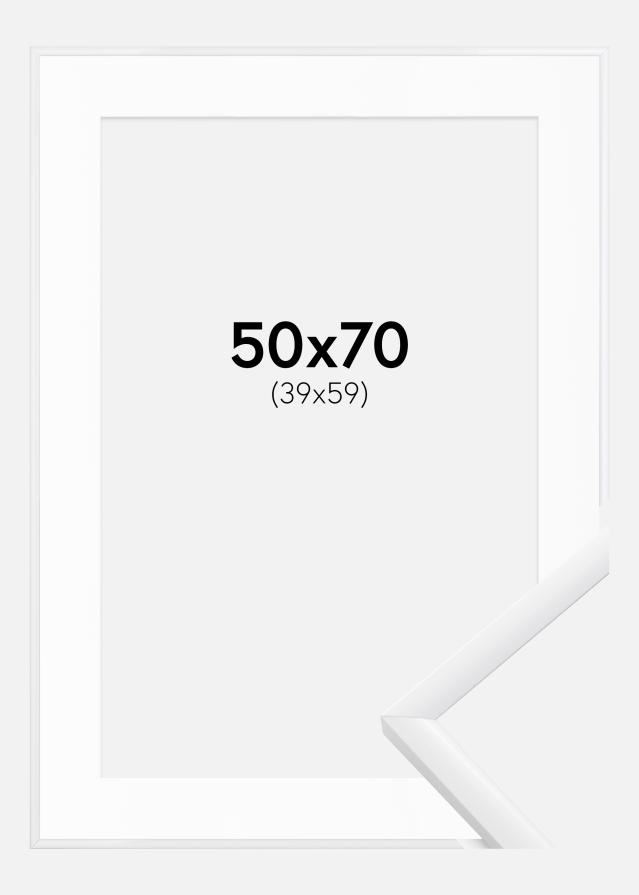 Ramme New Lifestyle Hvid 50x70 cm - Passepartout Hvid 40x60 cm