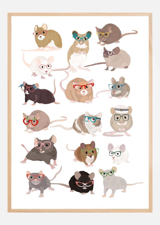Mice In Glasses Plakat