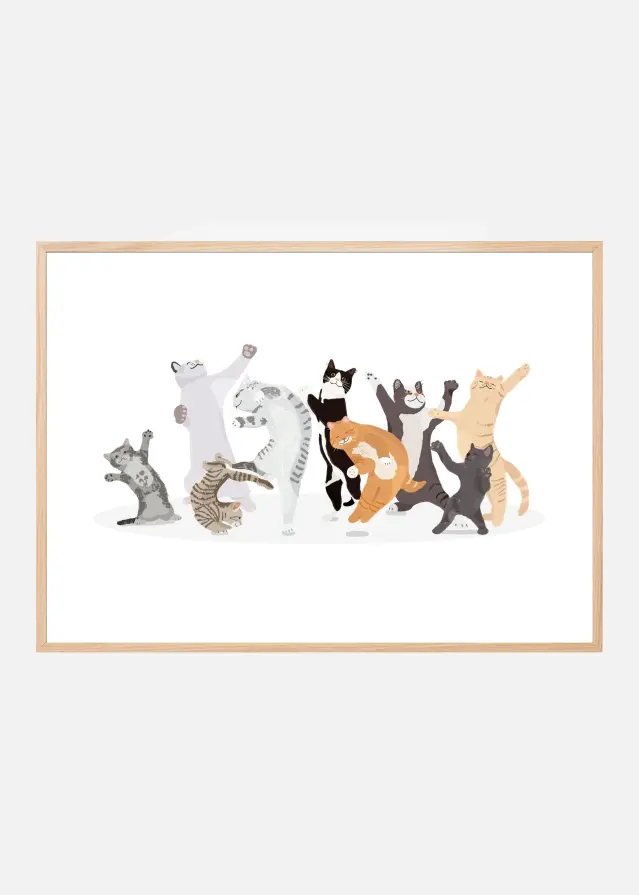 Dancing Cat Plakat
