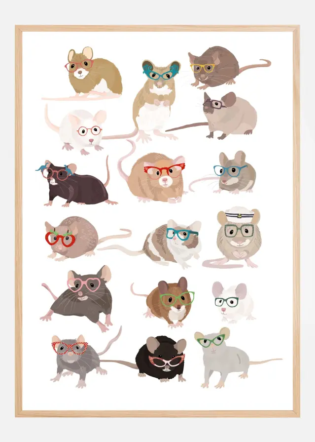 Mice In Glasses Plakat