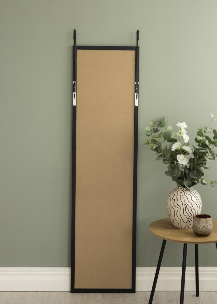 Spejl Overdoor Sort 34x126 cm