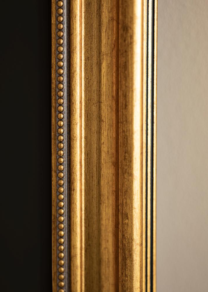 Ramme Rokoko Guld 40x40 cm - Passepartout Sort 30x30 cm