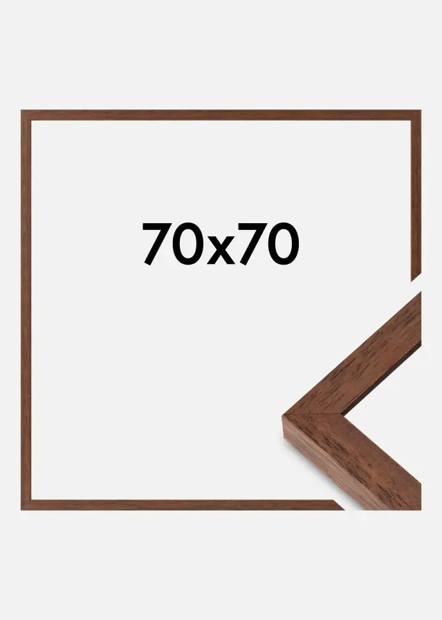 Ramme Hermes Akrylglas Teak 70x70 cm