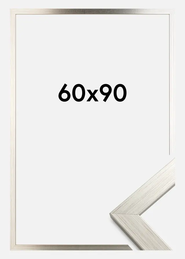 Ramme Silver Wood Akrylglas 60x90 cm