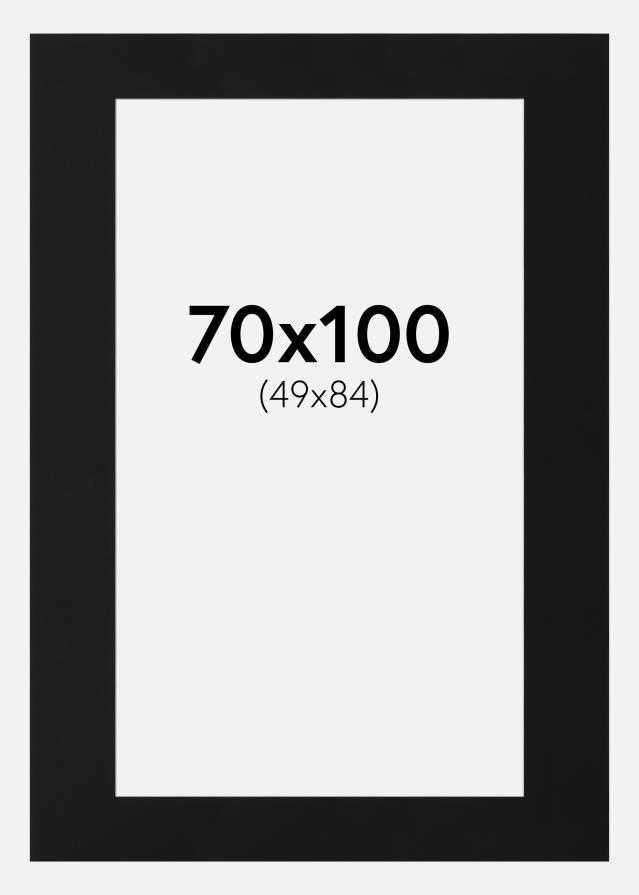 Passepartout Sort Standard (Hvid kerne) 70x100 cm (49x84)