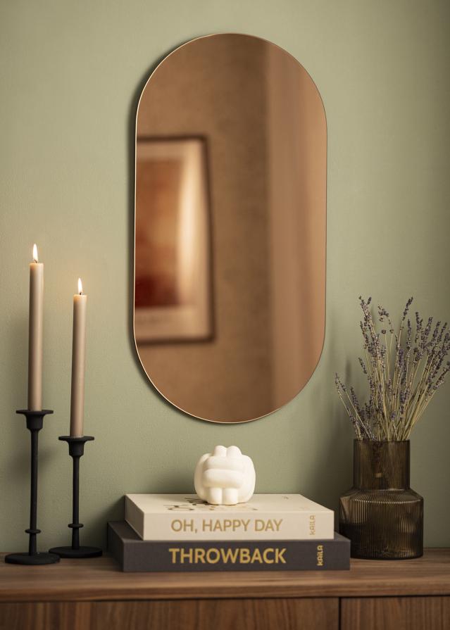 KAILA Spejl Oval Rose Gold 35x70 cm