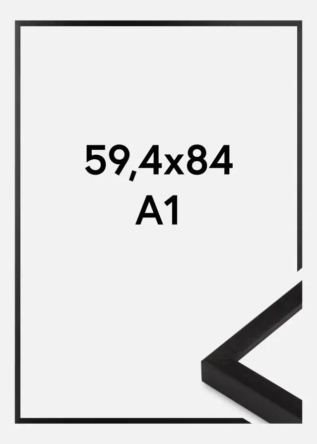 Billedramme Sort Smal 59,4 x 84,1 cm (A1)