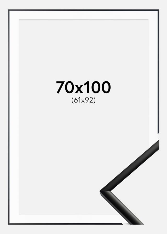 Ramme New Lifestyle Mat Sort 70x100 cm - Passepartout Hvid 62x93 cm