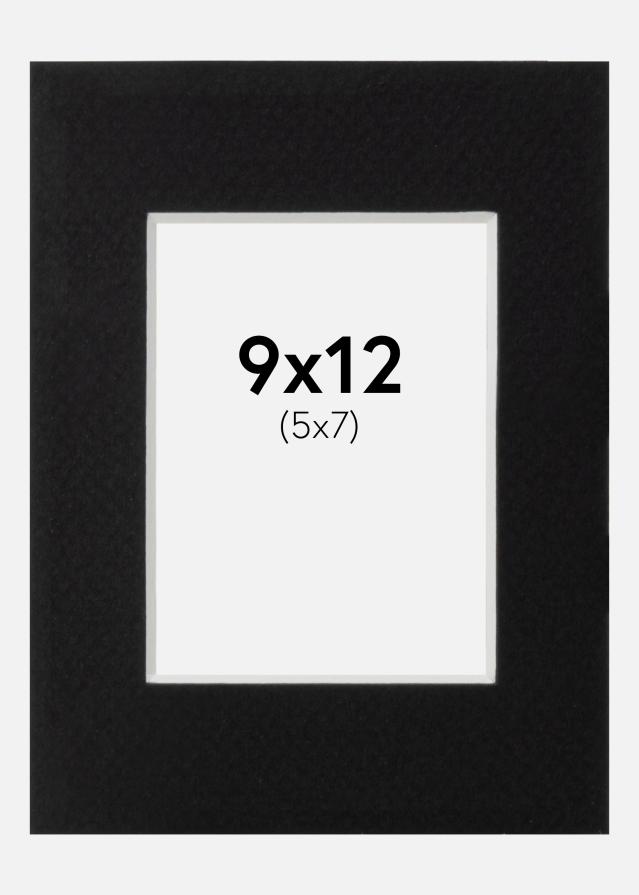 Passepartout Canson Sort (Hvid kerne) 9x12 cm (5x7)