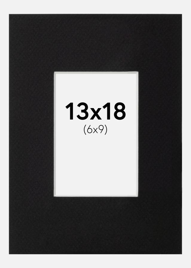 Passepartout Canson Sort (Hvid kerne) 13x18 cm (6x9)