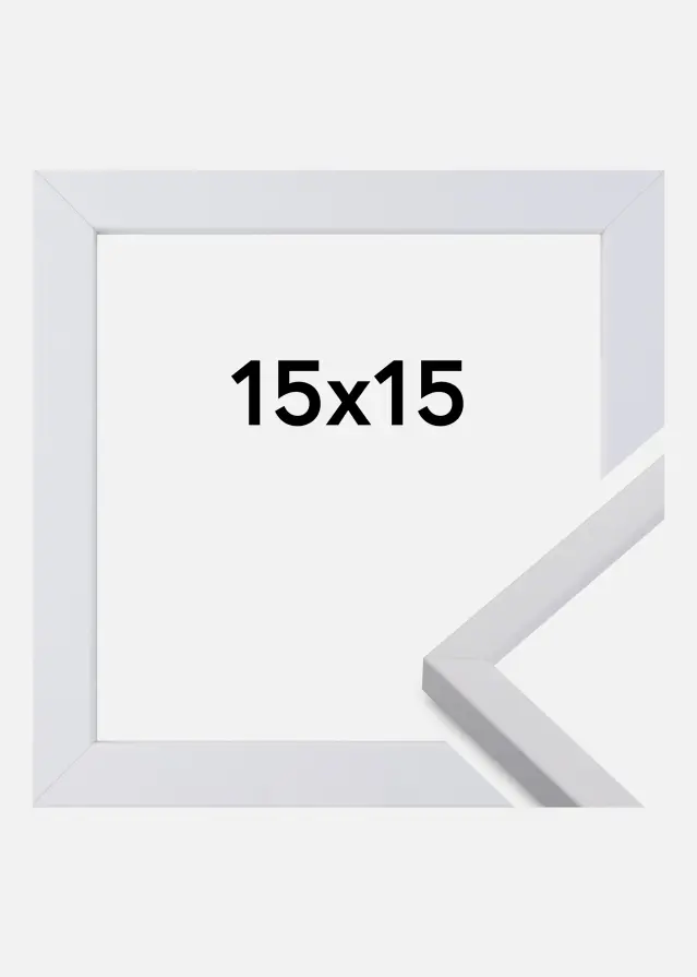 Ramme Exklusiv Hvid 15x15 cm