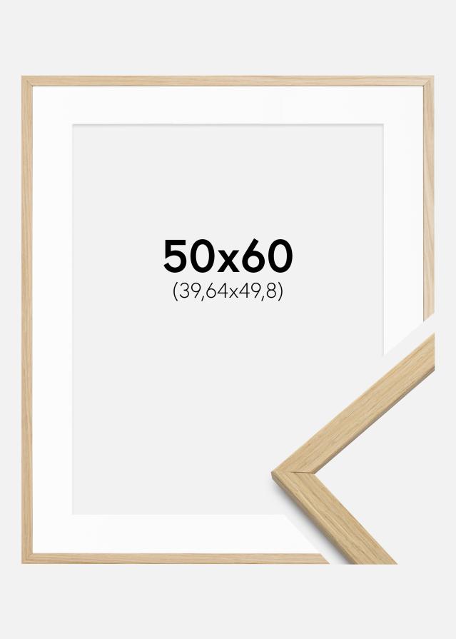 Ramme Edsbyn Eg 50x60 cm - Passepartout Hvid 16x20 inches