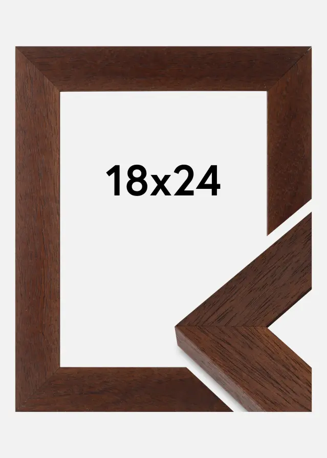 Ramme Juno Akrylglas Teak 18x24 cm