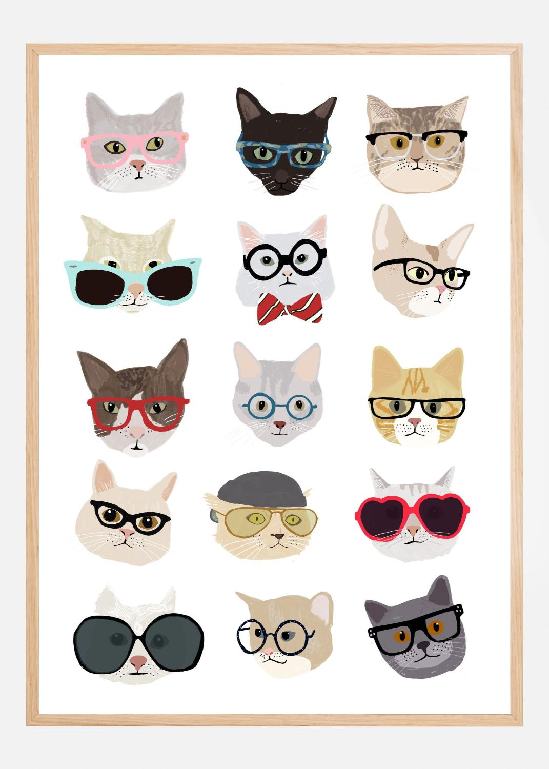 Product Image for Cats With Glasses Plakat (30x40 cm)