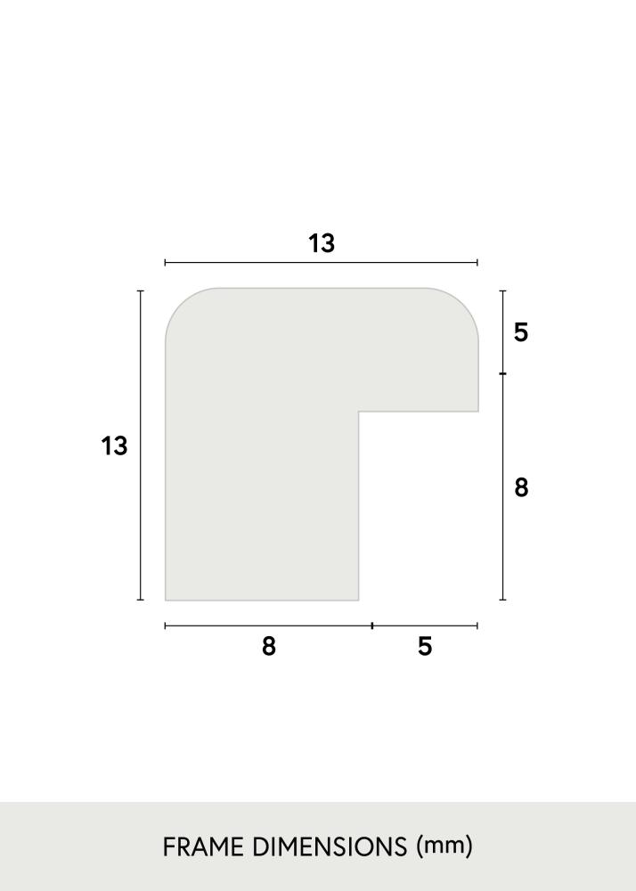 Ramme Kaspar Akrylglas Hvid 10x15 inches (25,4x38,1 cm)