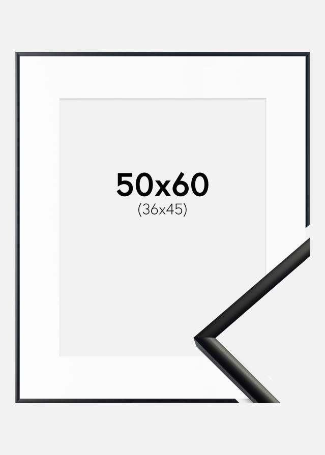 Ramme New Lifestyle Mat Sort 50x60 cm - Passepartout Hvid 37x46 cm