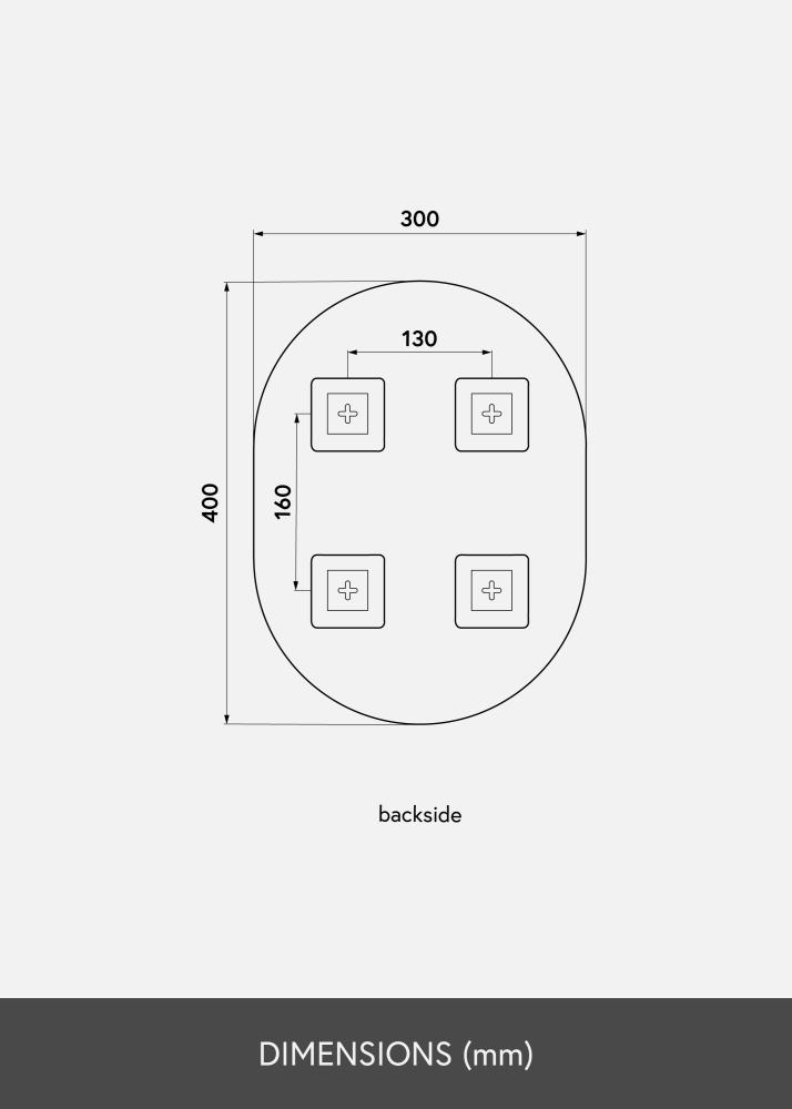 KAILA Spejl Oval 30x40 cm
