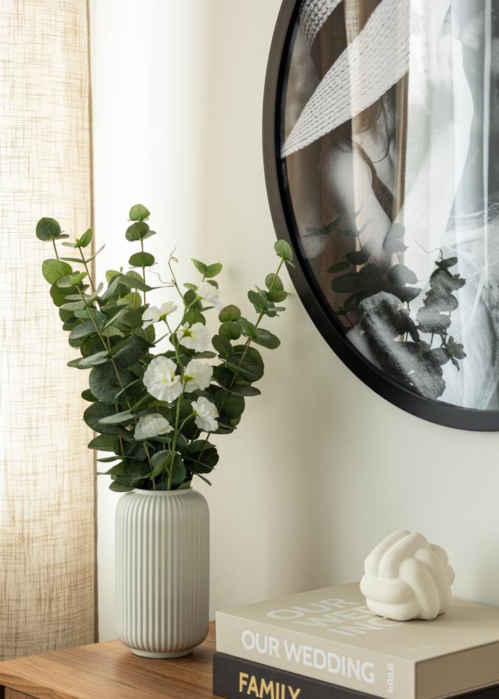Rund Ramme Akrylglas Sort 50 cm Ø