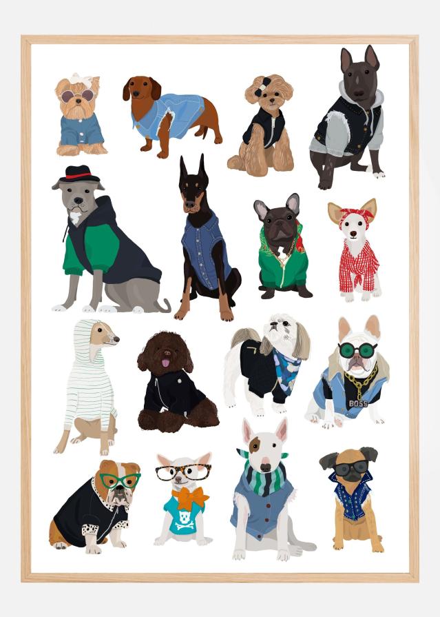 Cool Dog Print Plakat