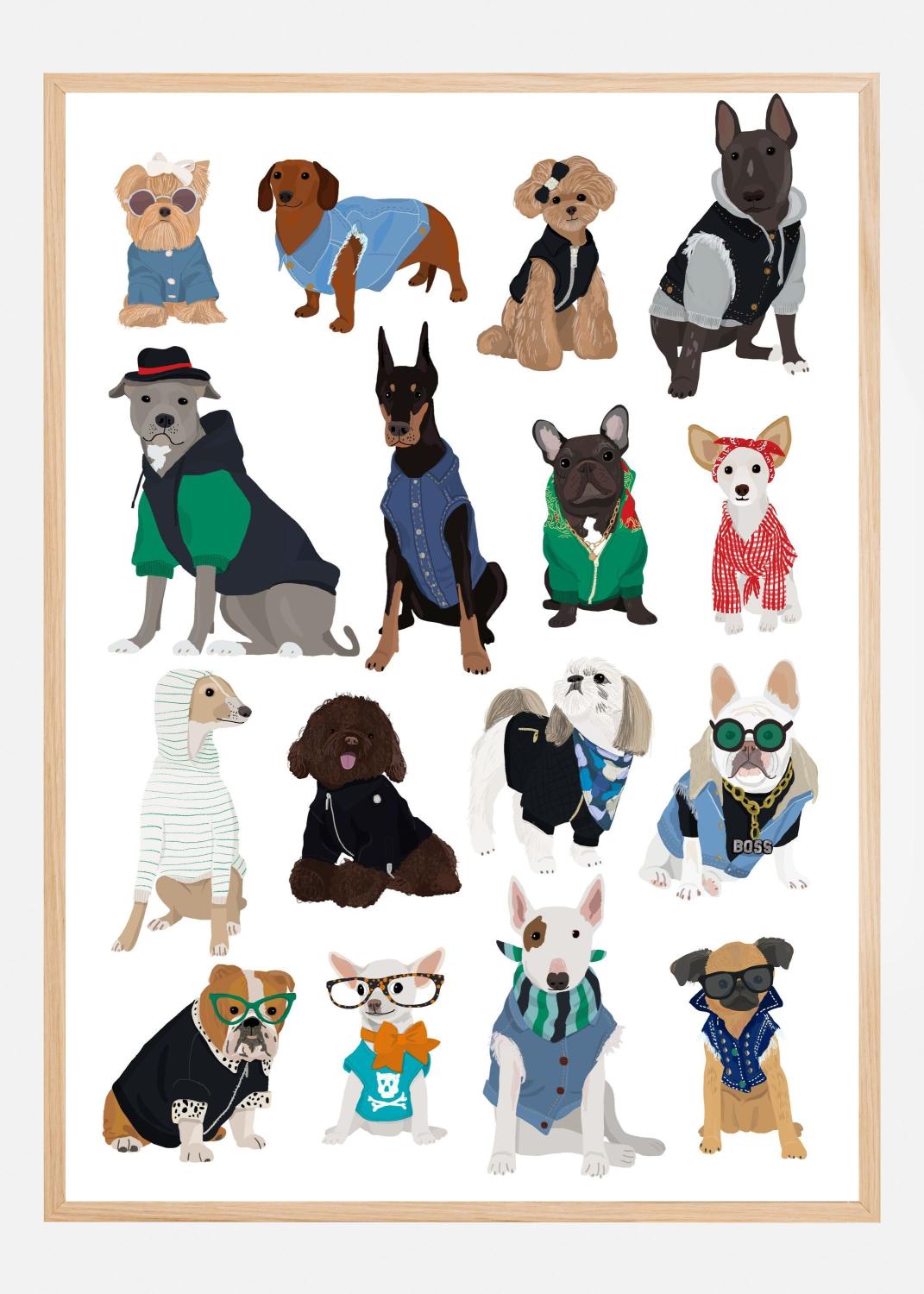 Product Image for Cool Dog Print Plakat (21x29.7 cm (A4))