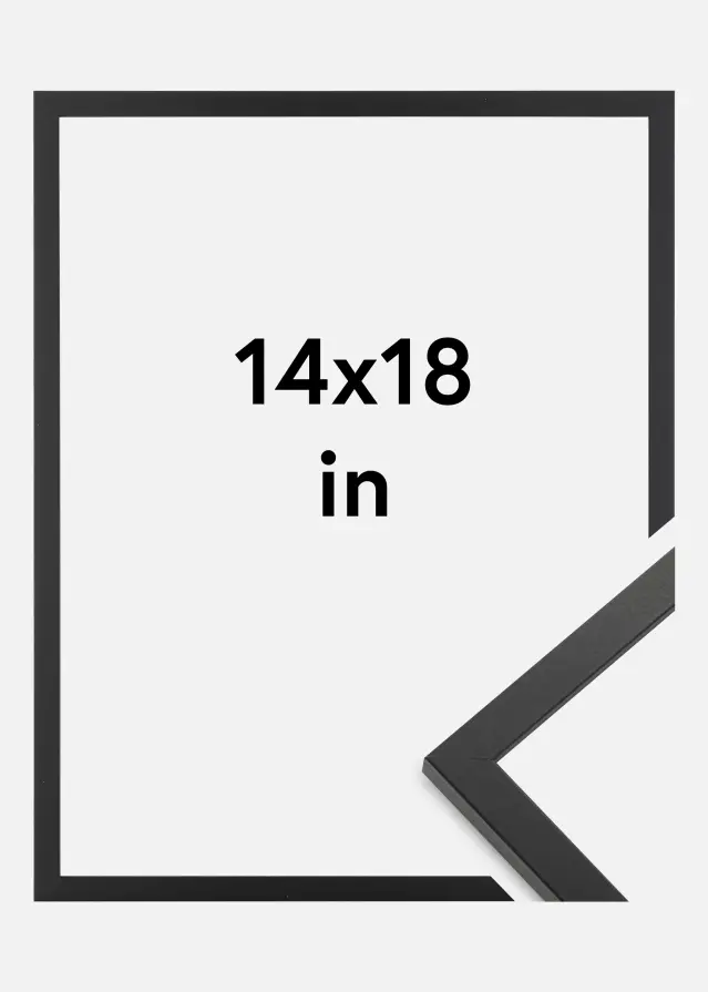 Ramme Trendy Akrylglas Sort 14x18 inches (35,56x45,72 cm)