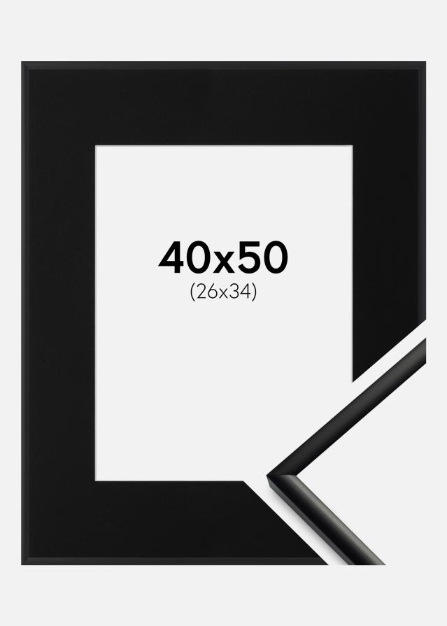 Ramme New Lifestyle Mat Sort 40x50 cm - Passepartout Sort 27x35 cm