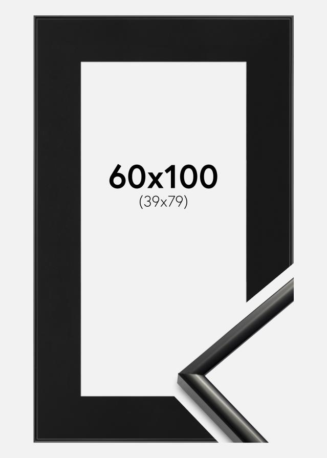 Ramme New Lifestyle Sort 60x100 cm - Passepartout Sort 40x80 cm