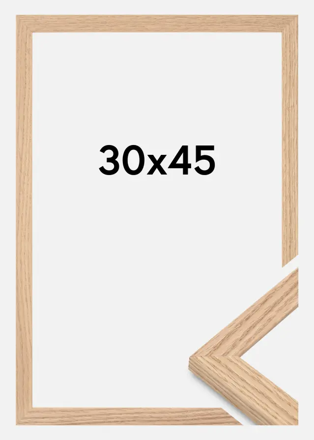 Ramme Tidløs Akrylglas Massiv Eg 30x45 cm
