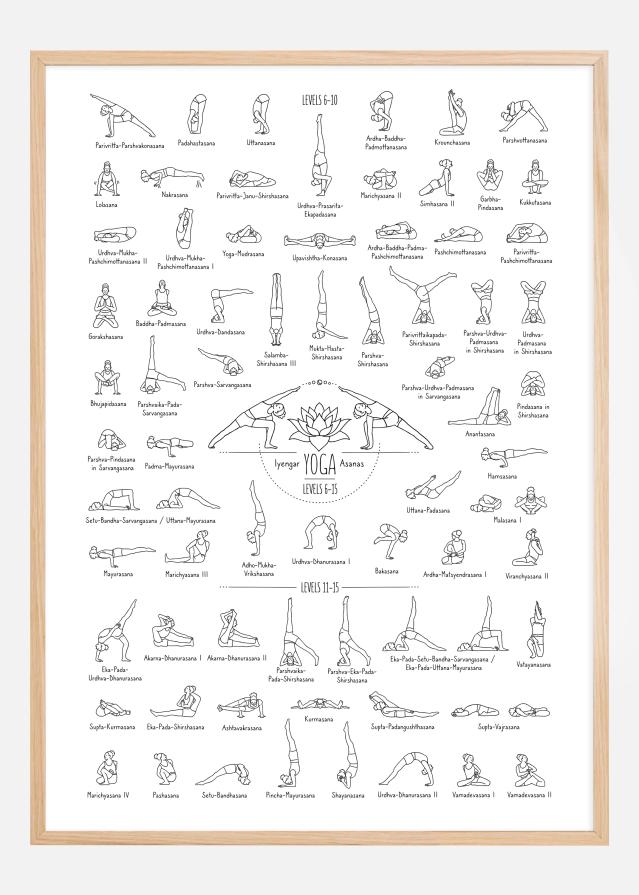 Yoga Black and White lll Plakat