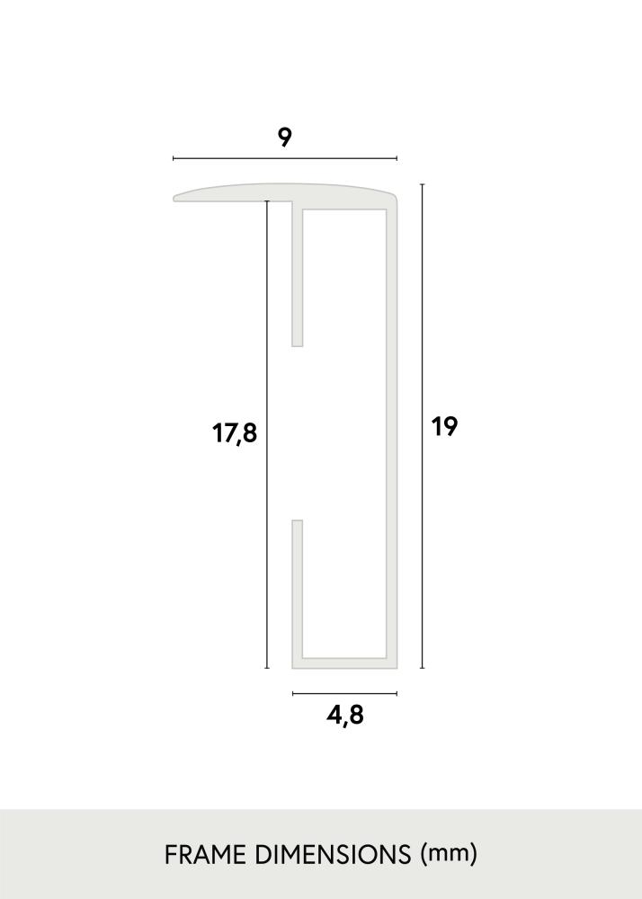 Ramme Aluminium Akrylglas Sort 70x100 cm