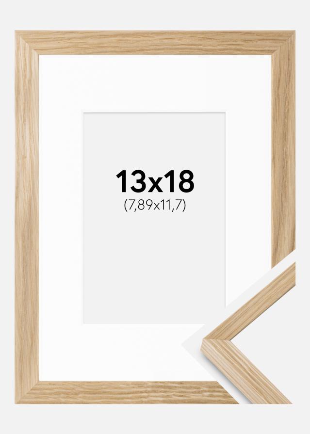 Ramme Soul Oak Veneer 13x18 cm - Passepartout Hvid 3,5x5 inches