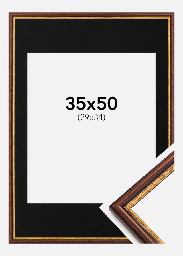 Ramme Horndal Brun 35x50 cm - Passepartout Sort 30x35 cm
