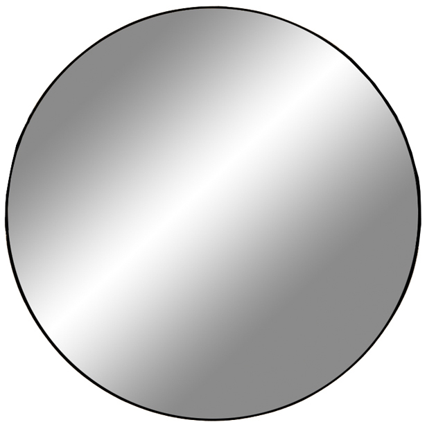 KAILA Round Mirror - Thin Black 40 cm Ø
