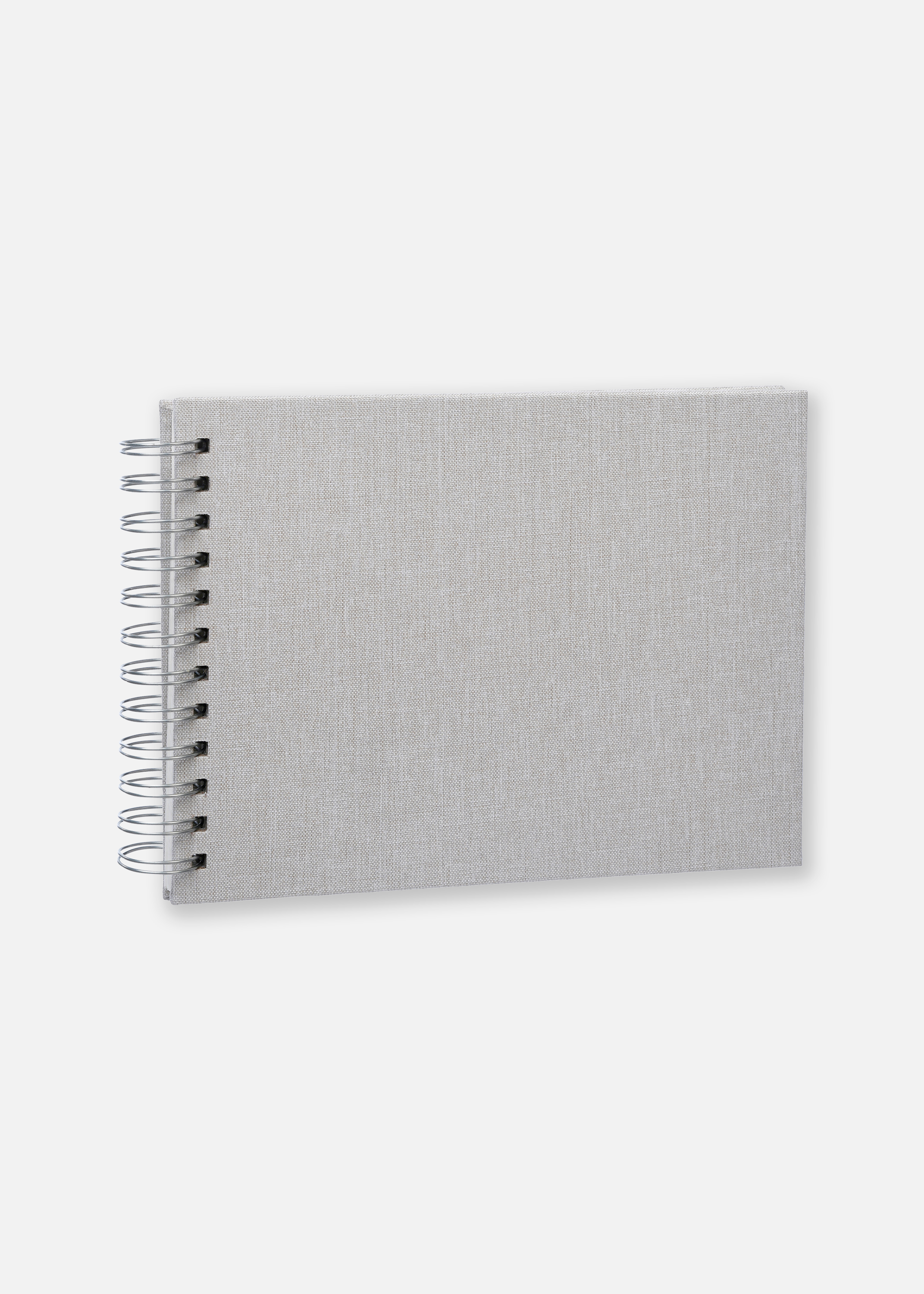 Base Line Canvas Wire-O Beige 23x17 cm (40 Hvide sider / 20 Ark)