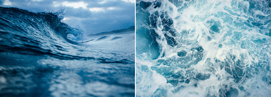 Blå plakater – Plakater med vand og bølger