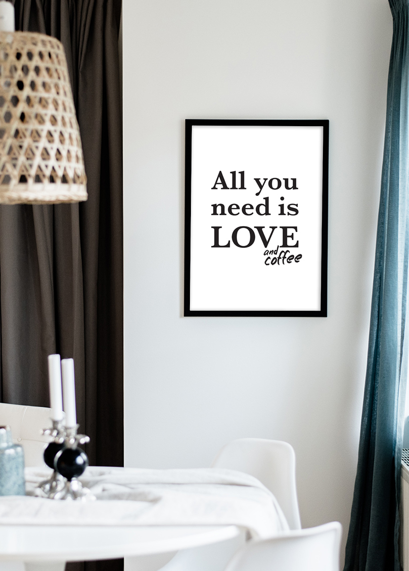 Love and coffee Plakat