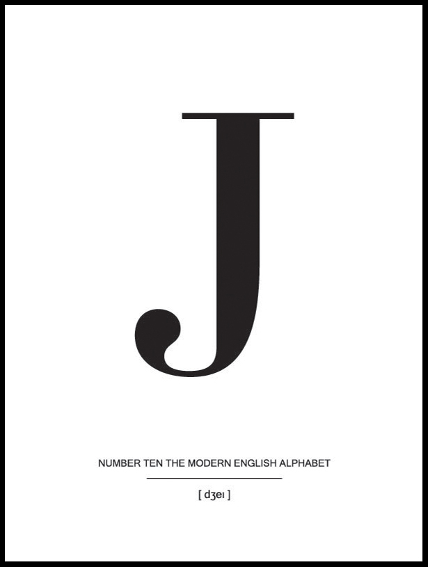 Letter J Plakat