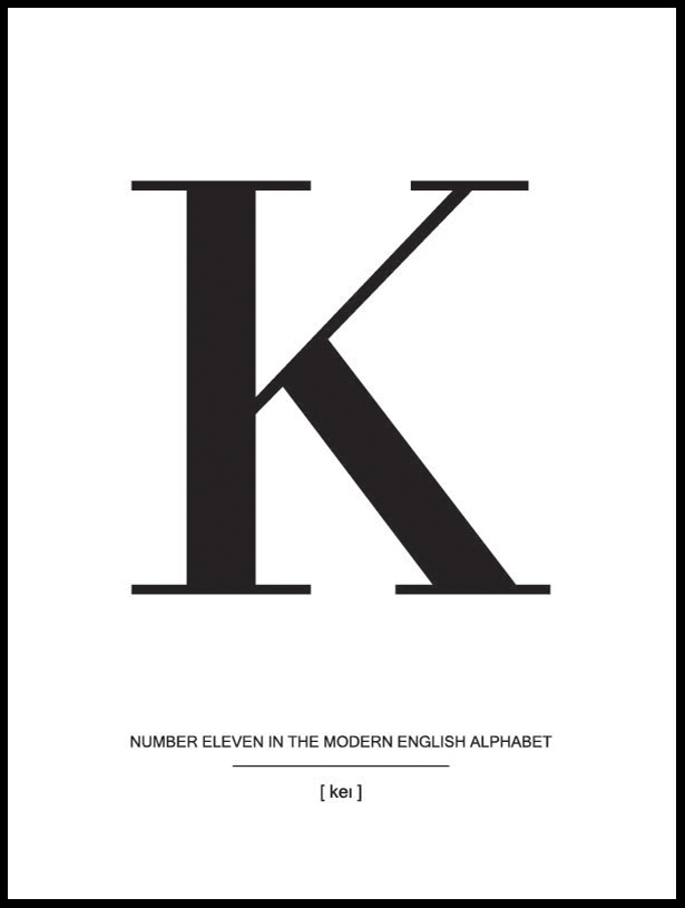 Letter K Plakat
